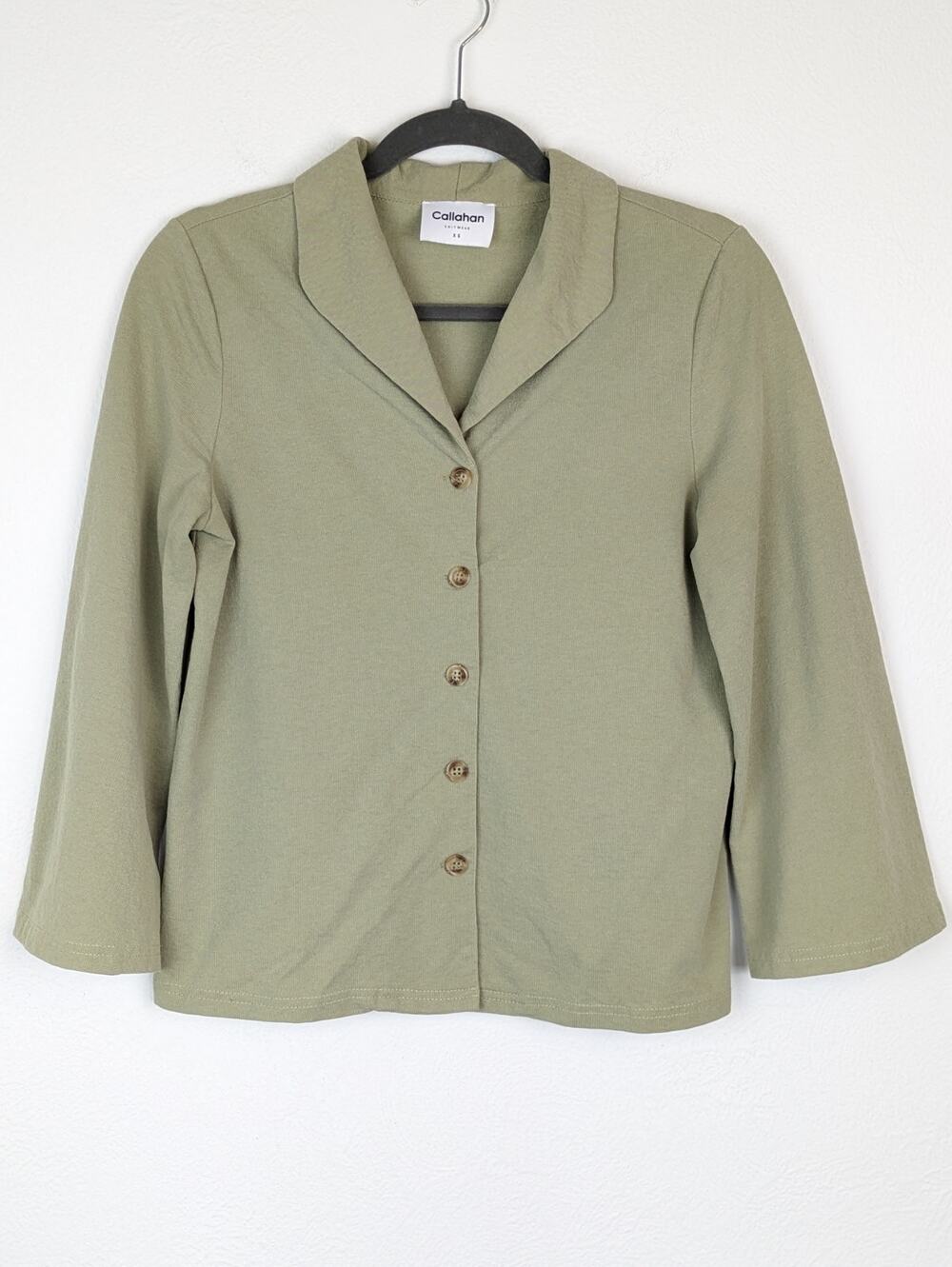 Callahan Knitwear Top Shirt Lagenlook Boho Oversized Boxy Sage Green Size XS